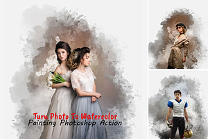 Turn Photo To Watercolor Painting, an Action Add-On by Photoshop Action