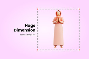 3D Muslim Character Illustration