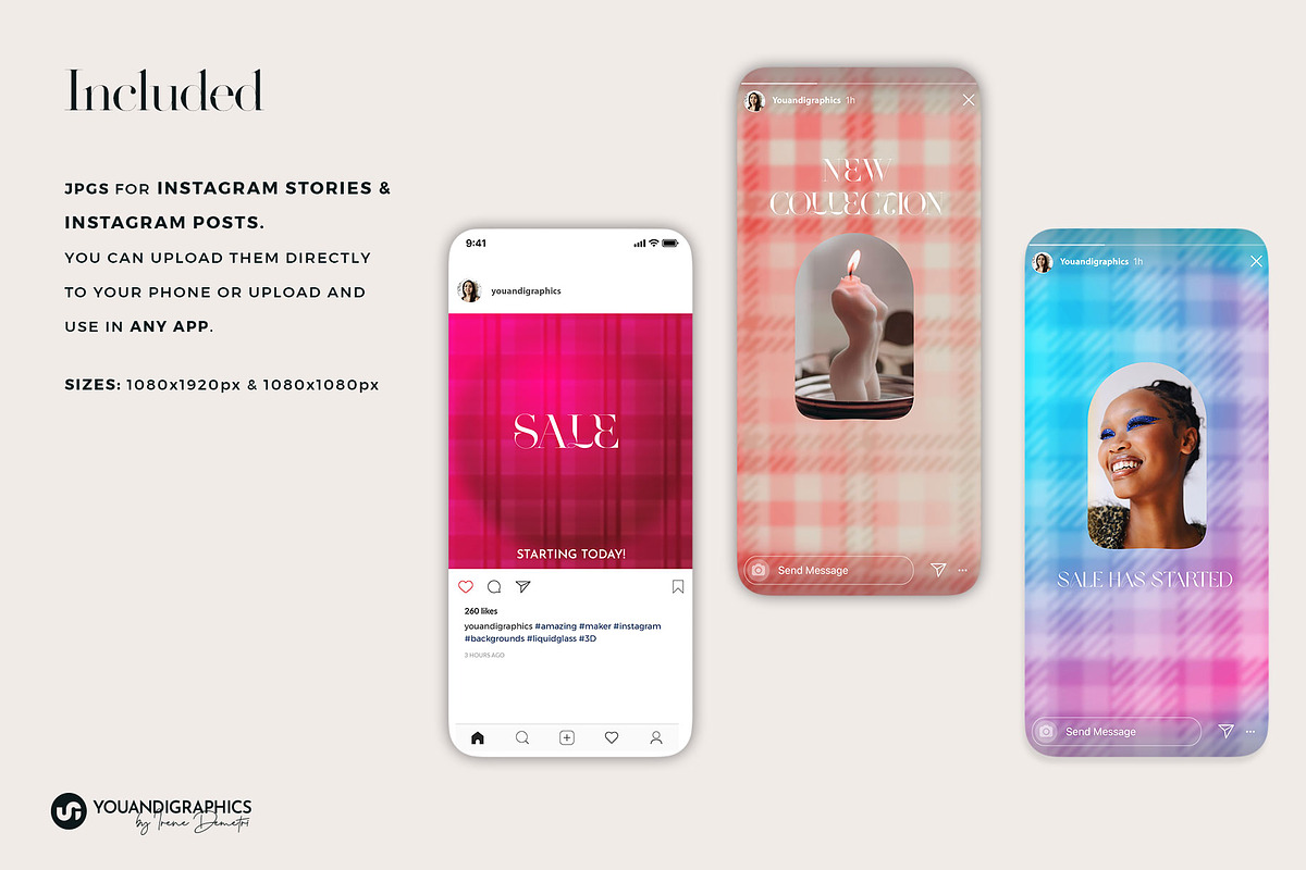 Plaid Gradient Backgrounds, a Background Graphic by Youandigraphics (Photo 7 of 14)