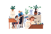 School teachers in classrooms set, an Education Illustration by PaperTrident (Thumbnail 6 of 23)