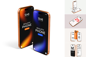 iPhone Screen Device Mockup Bundle, an iPhone Mockup by graphypix