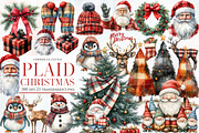 Plaid Christmas Clipart, an Illustration by Designworld (Thumbnail 1 of 6)