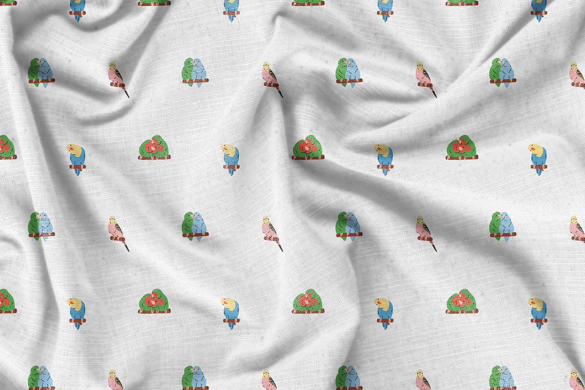 Cute parrot birds seamless patterns, a Pattern Graphic by Good Studio (Photo 6 of 6)