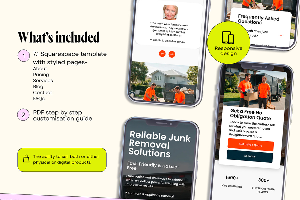 Junk Removal Squarespace Website, a Squarespace Template by Template Twist Shop (Photo 3 of 9)