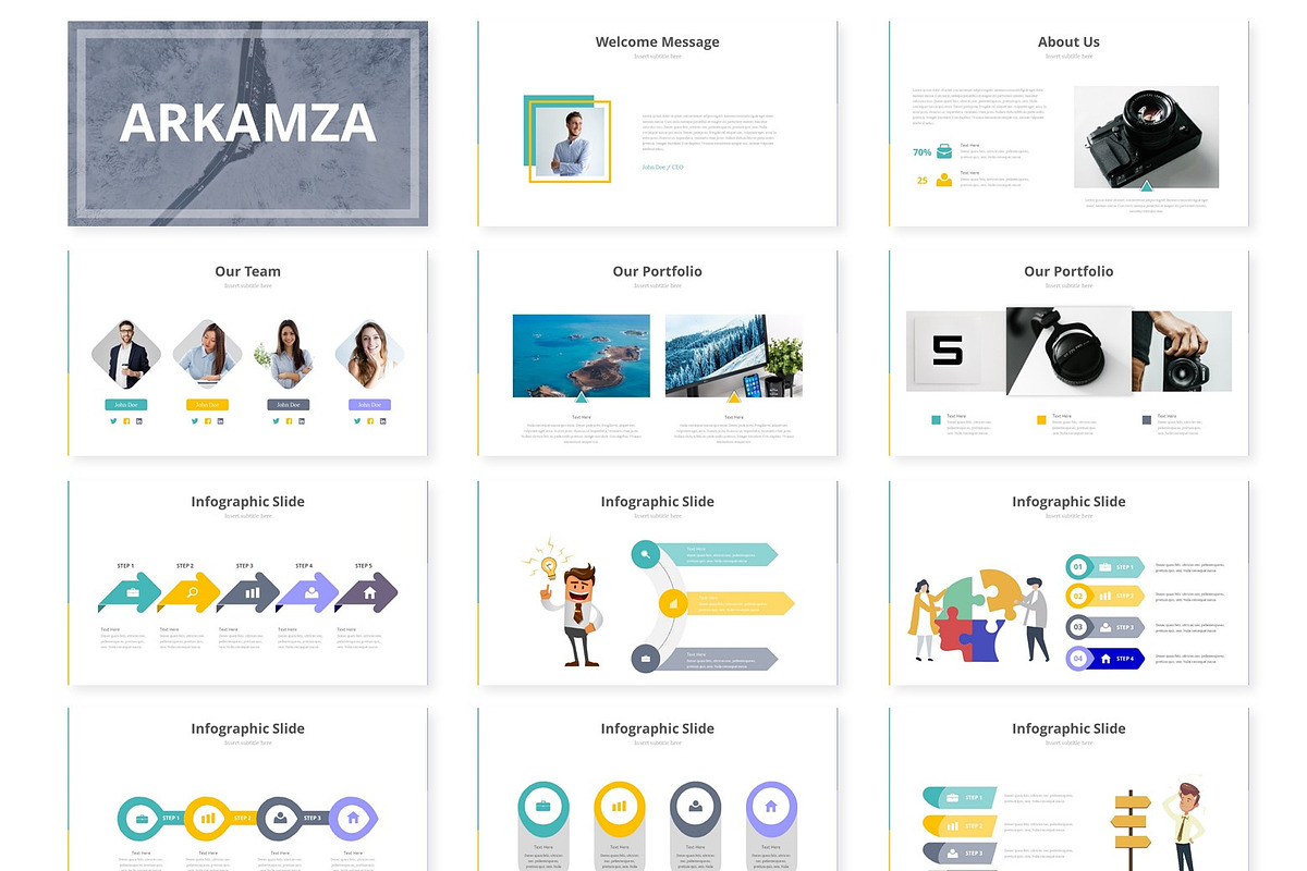 Arkamza - Google Slide Template, a Presentation Template by AQR Studio