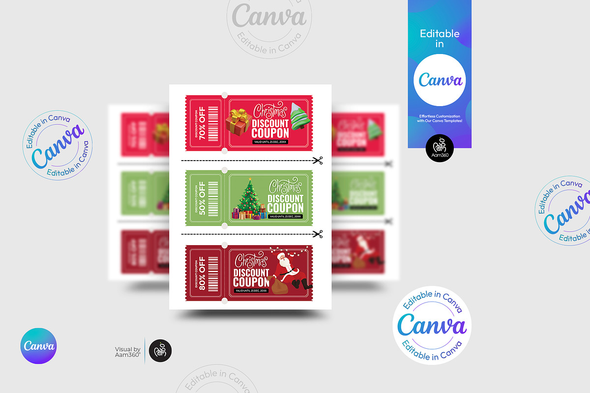 Christmas Coupon Book Template, a Flyer Template by Aam360 (Photo 1 of 3)