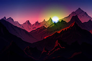 sunrice mountains eps 10 vector, a Background Graphic by Rommeo79 (Thumbnail 3 of 3)