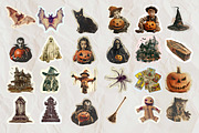 Halloween scrapbook collage stickers, a Seasonal Illustration by Art's and patterns (Thumbnail 16 of 16)