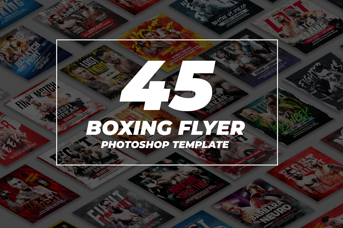 45 Boxing Flyer Template Bundle, a Flyer Template by NanoAgency (Photo 1 of 2)