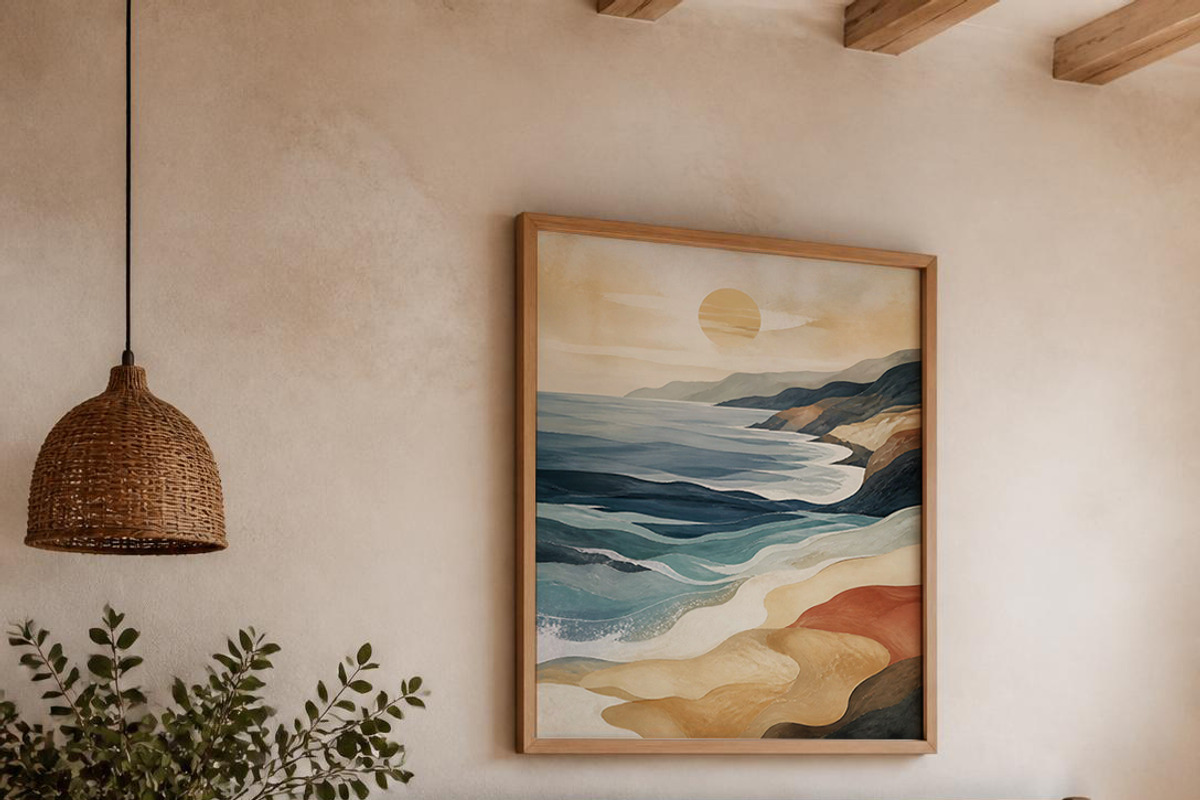Abstract Coastal Wall Art, a Decorative Illustration by elfy creative (Photo 4 of 6)