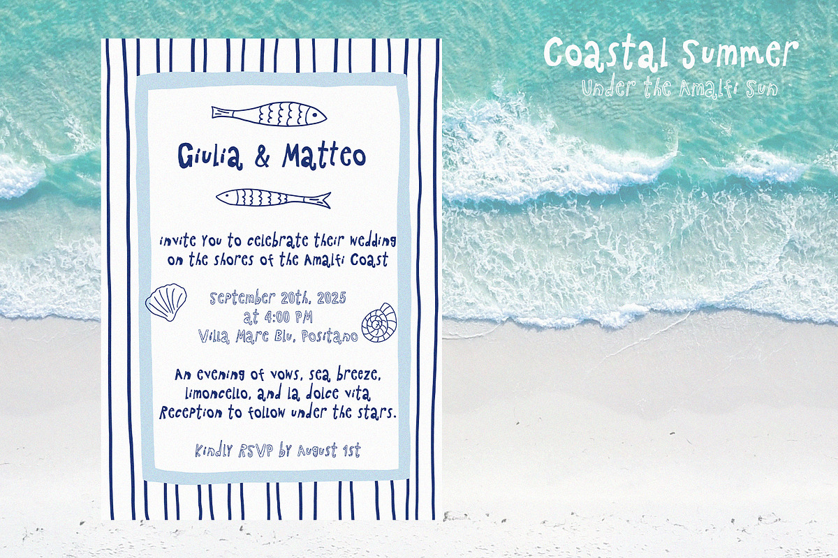 COASTAL Summer - whimsical set, a Seasonal Illustration by Madiwaso (Photo 10 of 13)