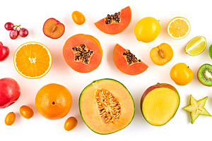 Fruits containing fruit, white, and fresh