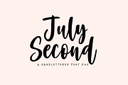 July Second Font Duo, a Script Font by etigletters (Thumbnail 1 of 11)