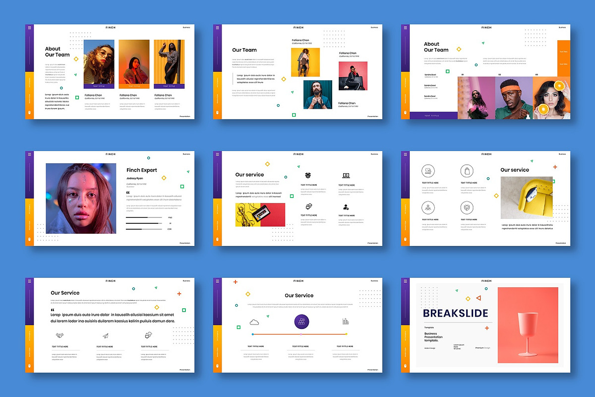 Finch - Business Google Slide, a Design Template by Dens Creative Studio (Photo 3 of 6)