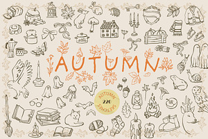 Autumn Hand Drawn Illustrations, an Illustration by Anastasiya Klempach