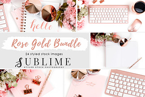Rose Gold Stock Photo Bundle