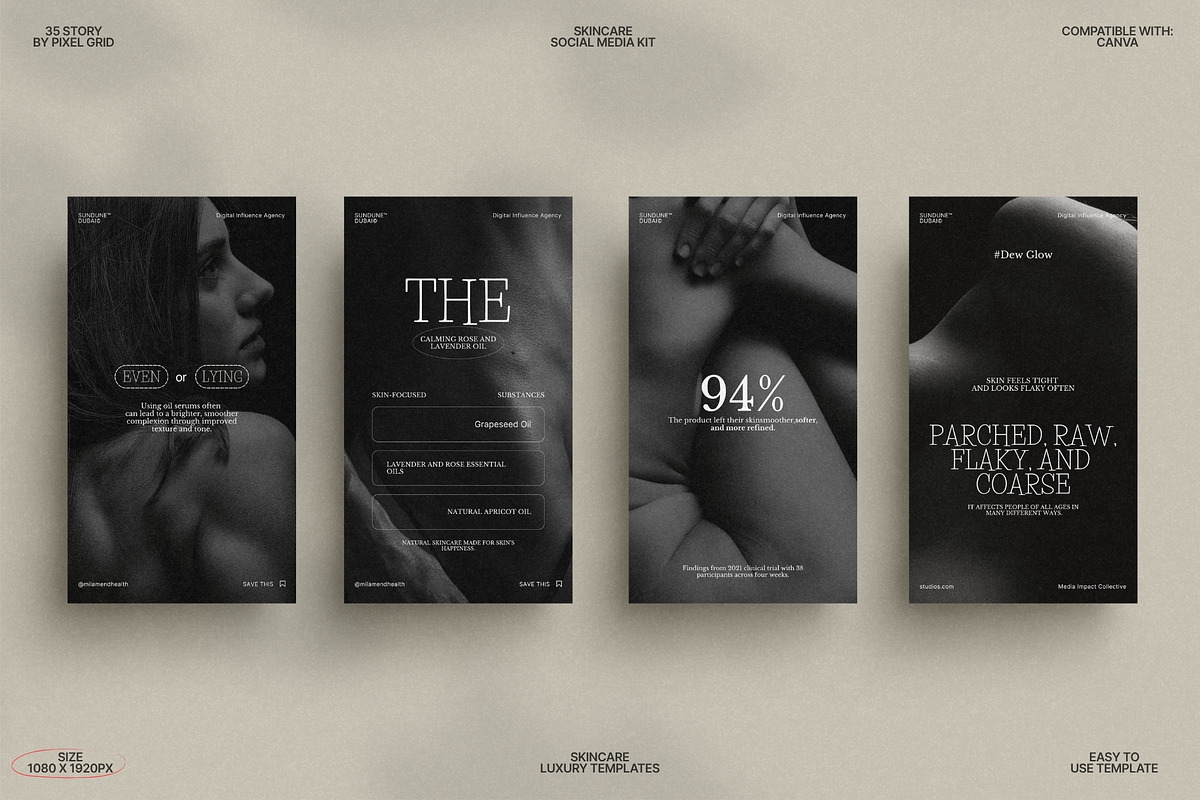 Minimal Skincare Story Templates preview 7