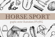 Horse sport vector illustrations, a Sport Illustration by FerroDakora (Thumbnail 1 of 6)