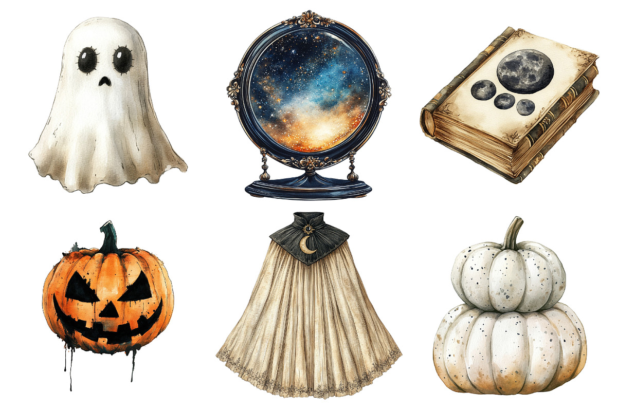 Beige & Black Halloween Clipart, an Illustration by Daily.Designs (Photo 5 of 5)