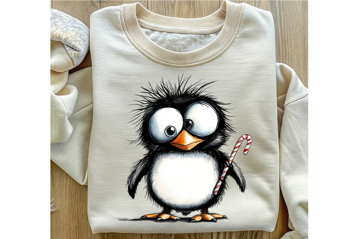 Quirky Christmas Penguin Clipart, an Illustration by OK Design (Photo 5 of 6)