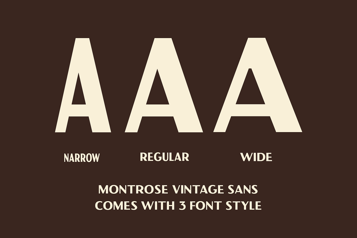 Montrose - Vintage Sans, a Sans Serif Font by Viswell (Photo 2 of 10)