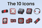 PC Parts 3D Icon Pack, an Object 3D Model by Bartama Graphic (Thumbnail 2 of 2)