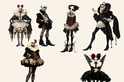 PECULIAR GOTHIC PEOPLE CLIPART, a Person Illustration by Daring Digies (Thumbnail 8 of 10)