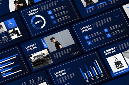 Modern Blue Powerpoint Template, a Presentation Template by SKY CREATION