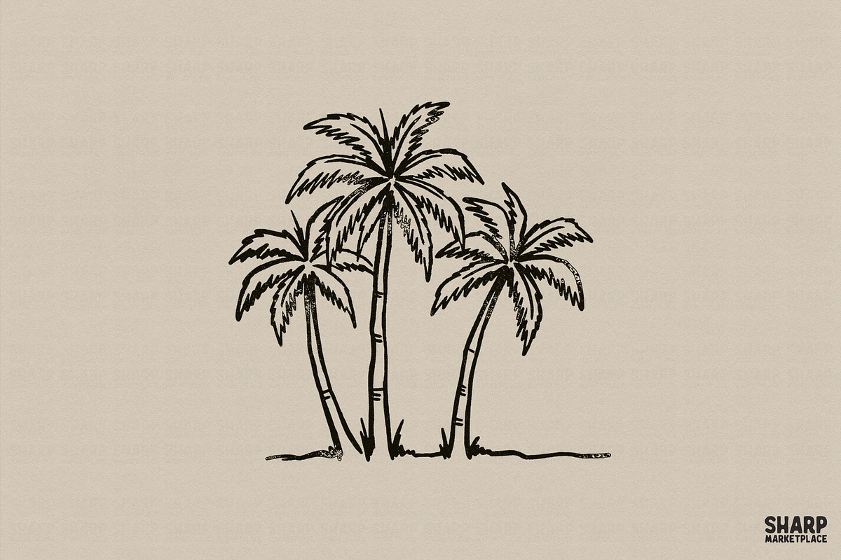 Palm Trees PNG, Summer PNG, Beach, an Illustration by SharpMarketplace (Photo 1 of 4)