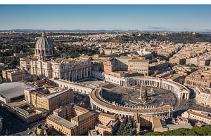 Aerial view of St. Peter's Basilica