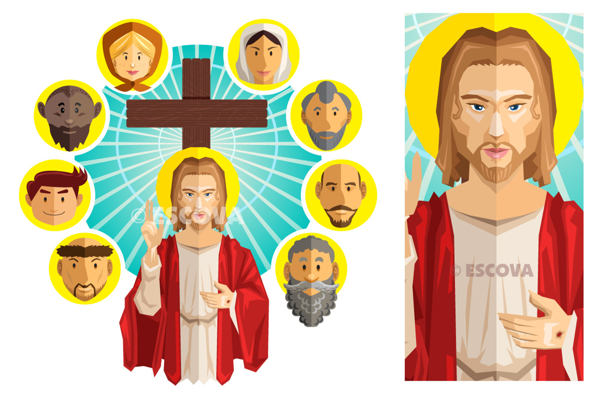 All Saints Day Illustration, an Illustration by vectorbender village