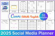 2025 Social Media Planner, a Stationery Template by Designmela01 (Thumbnail 1 of 4)
