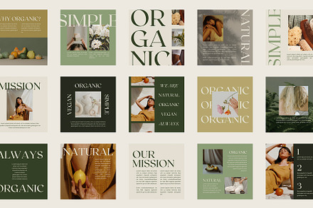 Gaia Natural Canva IG Template, a Social Media Template by JZ Creative Space