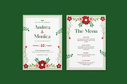 Peppa Floral Wedding Invitation, an Invitation Template by iDoodle Studio (Thumbnail 1 of 4)