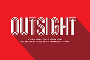Outsight - Bold Retro Font, a Blackletter Font by Ridha-38.lineart (Thumbnail 1 of 12)