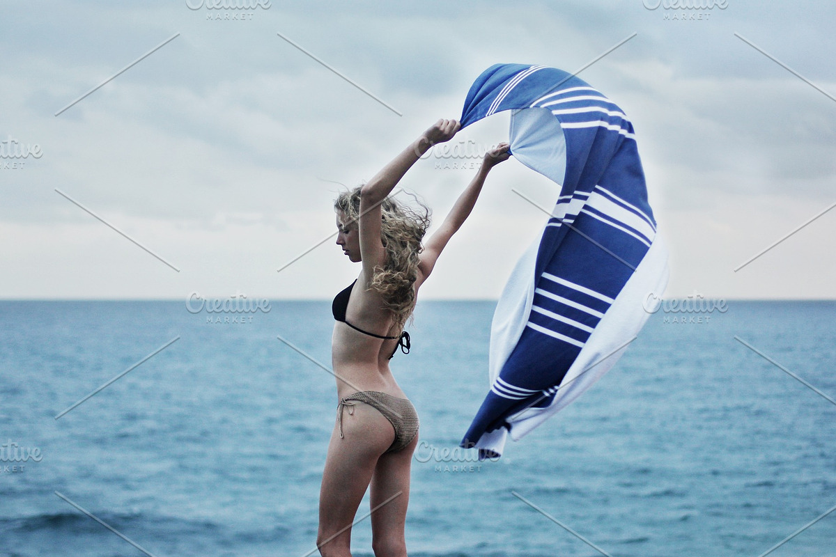 Beach Towel Flying in the Wind, a Beauty & Fashion Photo by Chris Joel Campbell (Photo 2 of 2)