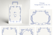 Vintage baroque frames Toile Vector, a Decorative Illustration by ON_lineart_store (Thumbnail 8 of 10)