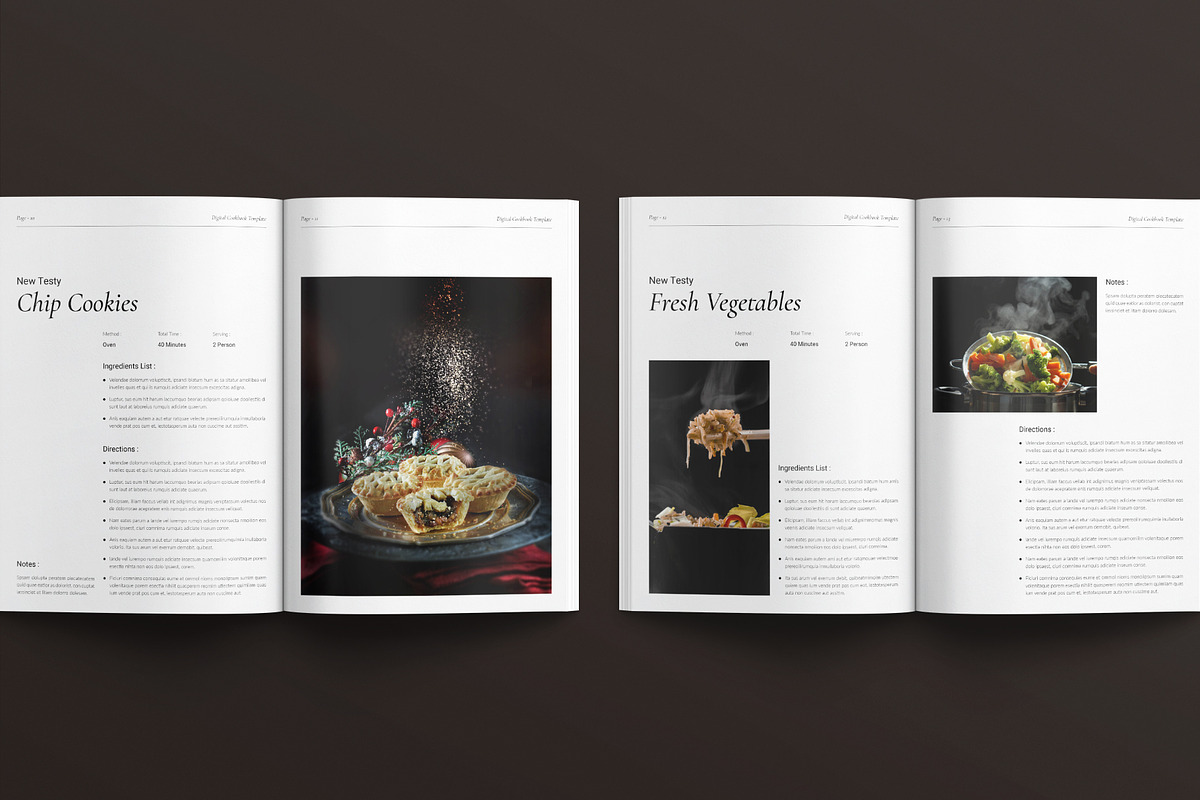 Digital Cook Book Template, a Brochure Template by E-Type (Photo 5 of 7)