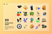 School & Classroom 3D Icon Pack, an Education Illustration by twinstd (Thumbnail 6 of 6)