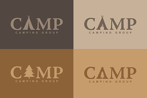 Camping Group Logo Designs, a Branding & Logo Template by Saba Vector
