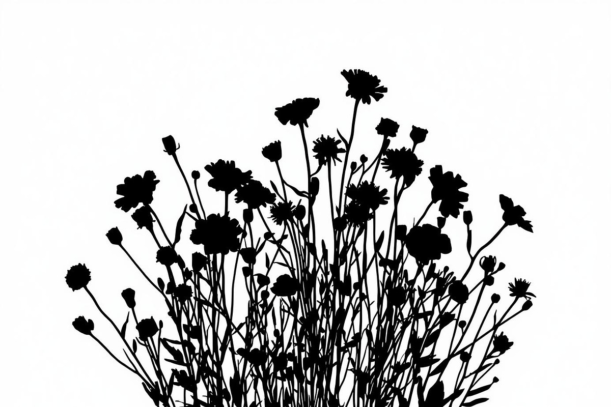 Wildflower Silhouette Vector Set, an Illustration by BIPLOB EXPERT (Photo 6 of 9)