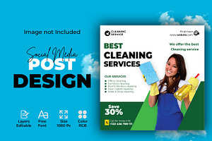 Cleaning service social media post
