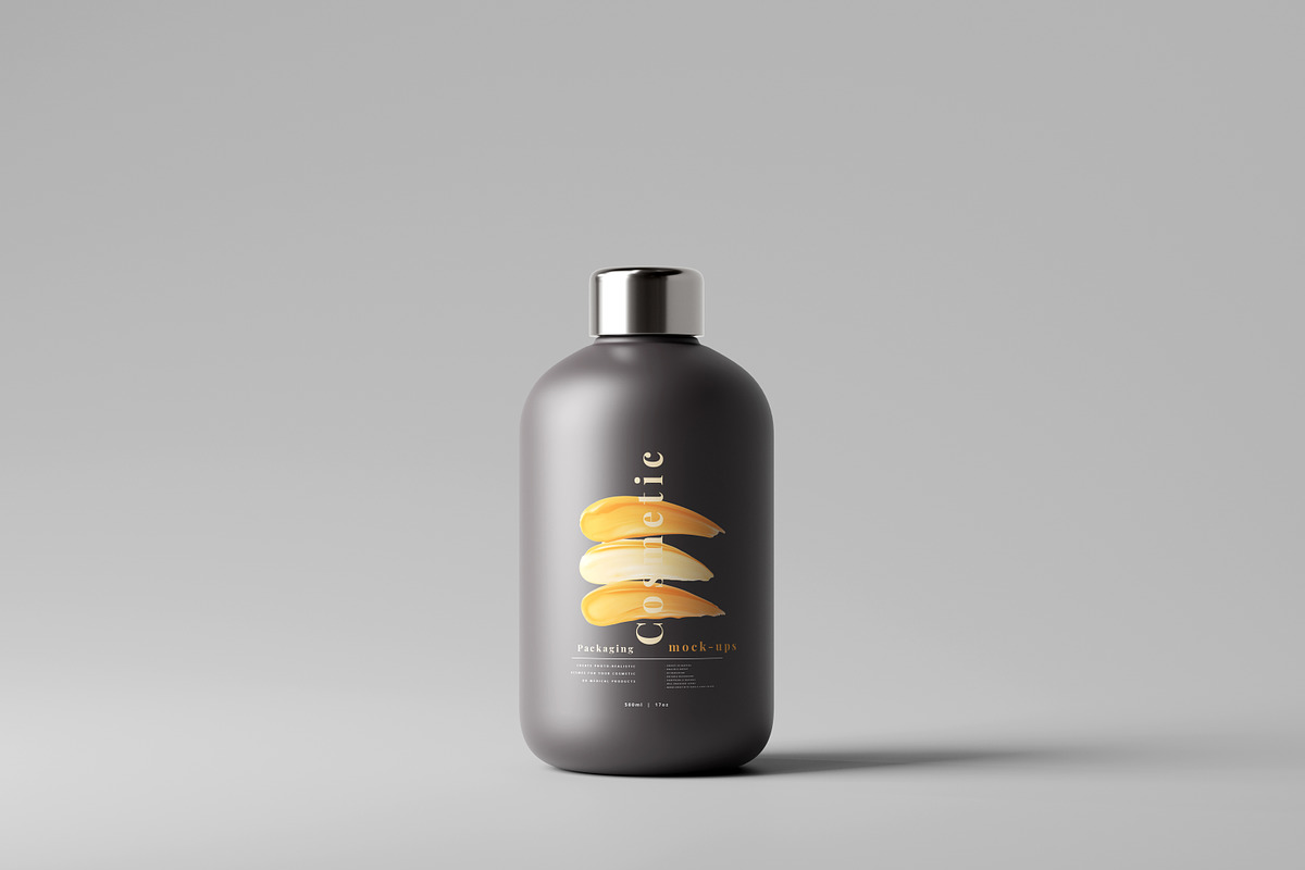 Dark Plastic Cosmetic Mockup Bundle, a Cups & Container Mockup by pmvch (Photo 15 of 111)