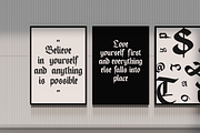 Romanist || Blackletter Typeface, a Blackletter Font by Rochart (Thumbnail 9 of 10)