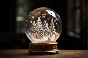 Enchanting Snow decorative globe, a Holiday Photo by Ylivdesign