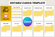 2026 Mood Tracker Canva Template, a Marketing Template by Ink Gallery (Thumbnail 2 of 10)