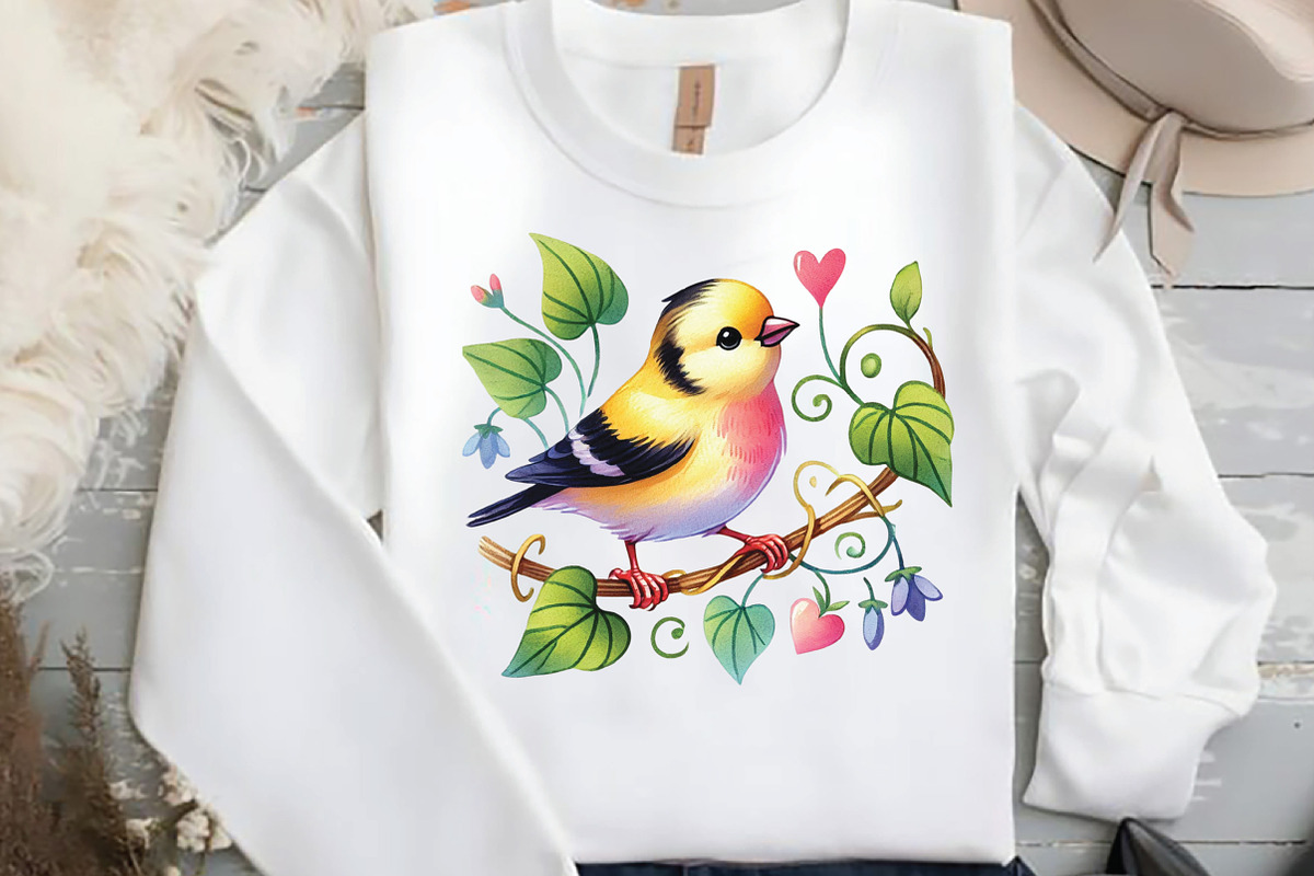 Spring Birds Sublimation Clipart, an Illustration by DreamCafeArt (Photo 5 of 5)