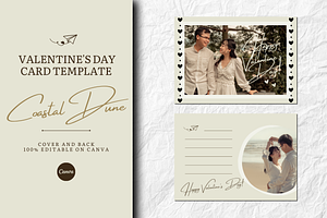VALENTINE'S DAY CARD CANVA TEMPLATE, a Card Template by The Little Lily Studio