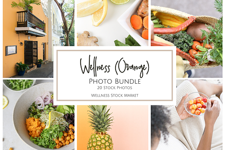 Orange Wellness Bundle, a Health & Medical Photo by Wellness Stock Market