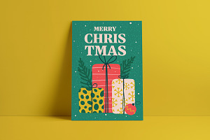 Set Of Christmas Greetings Cards